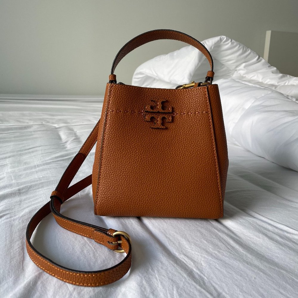 Tory Burch McGraw Brown Bucket Bag